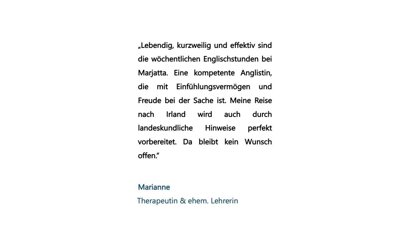 Rezension Marianne Therapeutin & ehem. Lehrerin
