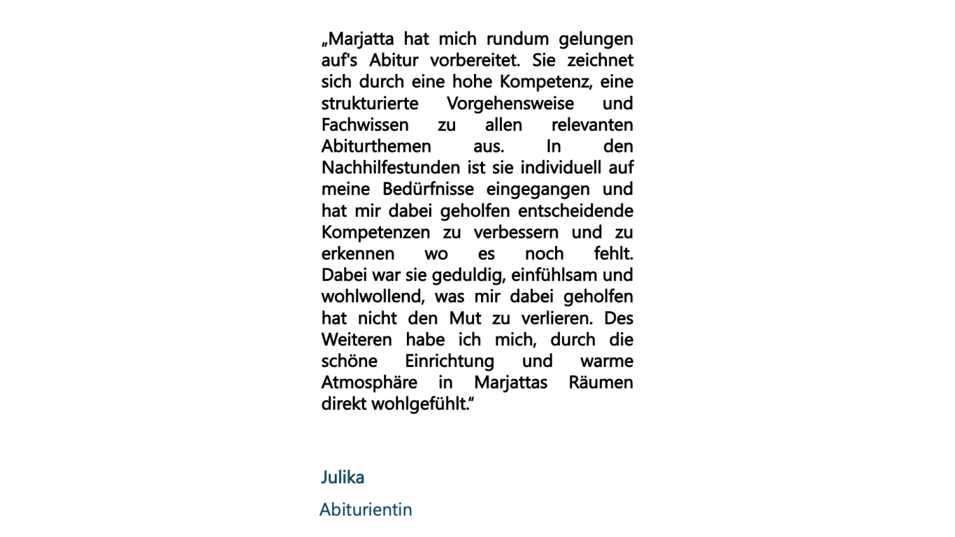 Rezension Julika Abiturientin