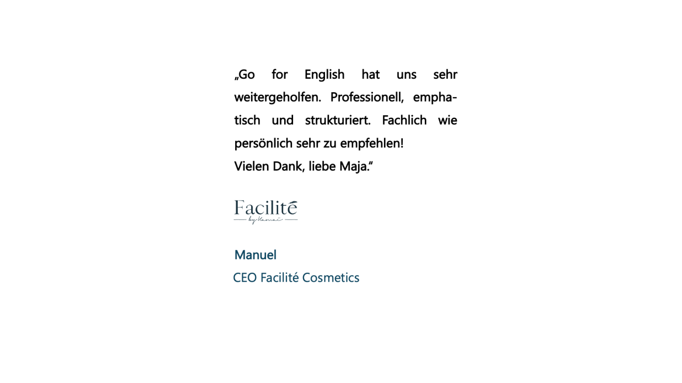Rezension Manuel CEO Facilite Cosmetics